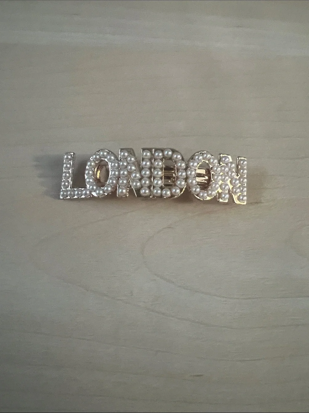 Rhinestone Word Hair Clips - Silver Glitter Letter Pins LONDON CLIP FOR FREE